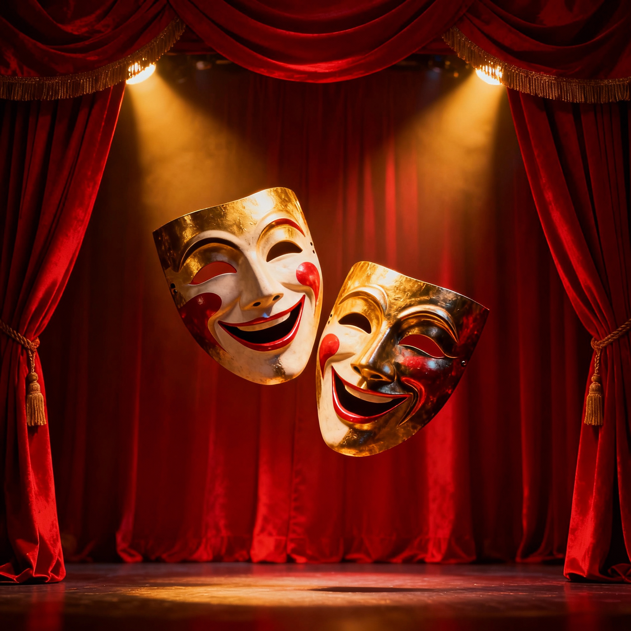 Groupe de personnes suivant un cours de théâtre sur scène